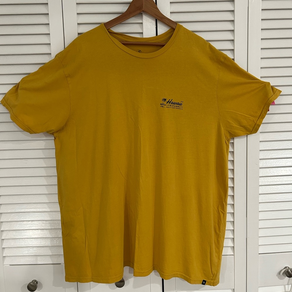 Rip Curl Hawaii Quality Surf Products XXL mustard tee